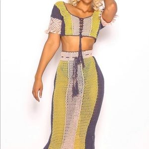 🆕Crochet skirt set